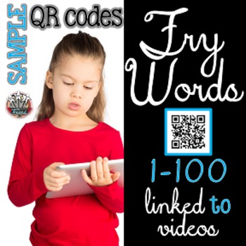 Preview of Fry Words: QR Codes and Videos FREE