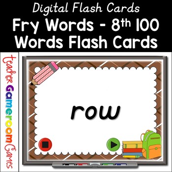 Preview of Fry Words - 8th 100 Words - Flash Card Set