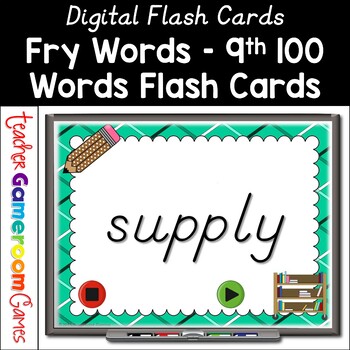 Preview of Fry Words - 9th 100 Words - Flash Card Set