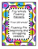 Fry Words Fluency Packets