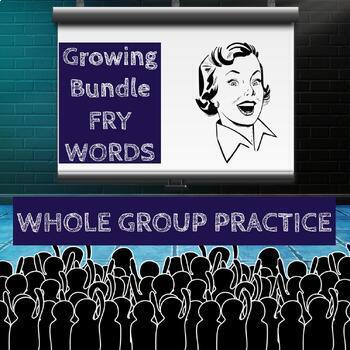 Preview of Fry Words Fun Pictures List GROWING Bundle