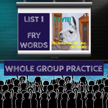 Preview of Fry Words Fun Pictures List 1