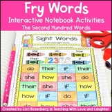Second Hundred Fry Words Editable Interactive Notebook Activities