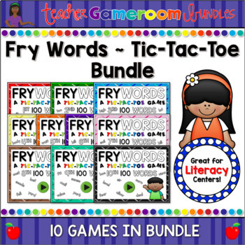 Preview of Fry Words Tic-Tac-Toe Complete Bundle