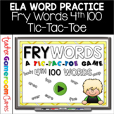 Fry Words Tic-Tac-Toe Set - 4th 100 Words