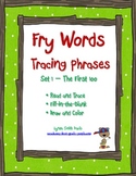 Fry Words Tracing Phrases Set 1 - The First 100 - Distance