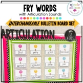 Fry Words with Articulation Sounds {Interchangeable Bullet