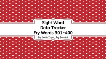 Preview of Fry fourth 100 sight words data tracker