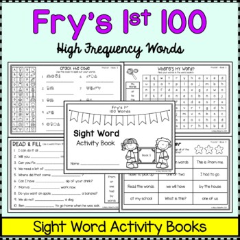 Preview of Fry's 1st 100 Sight Word Activity Books