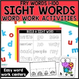Fry Sight Words 1-100 Centers, Puzzles, & Word Work Activities
