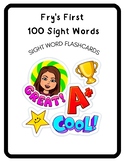 Fry's First 100 Sight Word Flash Cards - Monthly Words Ass