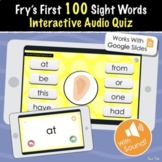Fry's First 100 Sight Words | Interactive Audio Quiz, Flas