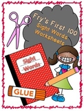 Fry's First 100 Sight Words worksheets Free