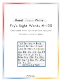 Fry's First 100 Words Read-Trace-Copy