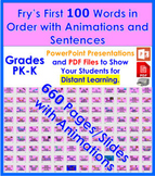 Fry's First 100 Words in Order with Animations and Sentenc