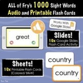 Fry's First 1000 Sight Words - AUDIO Google Slides and Pri