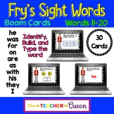 DIGITAL Fry's High Frequency Words 11-20 Practice BOOM CARDS