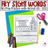 Sight Word Practice - Fry Words - No Prep Worksheets - Wor