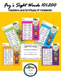 Fry's Sight Words 200 Checklist and Certificate - Frys Fry