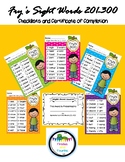 Fry's Sight Words 300 Checklist and Certificate - Frys Fry