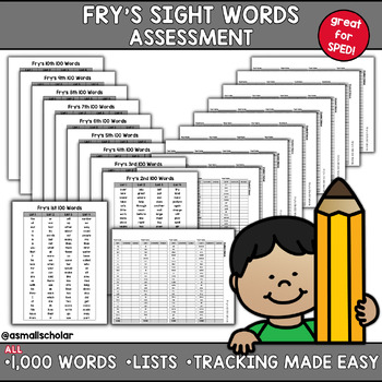 Preview of Fry's Sight Words Assessment - SPED Goal Tracking - IEP Sight Word Assessment