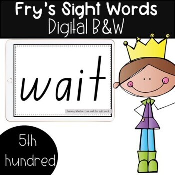 Preview of Fry's sight words fifth 100 digital pack