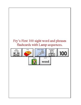 Preview of Fry sight words and phrases First 100 with LAMP sequences -- AAC Device