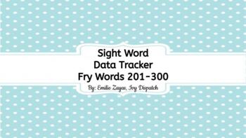 Preview of Fry third 100 sight words data tracker