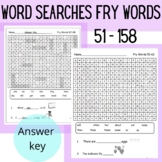 Fry words | Fry Words 51-158 | Word Search | Sight Words