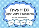 Fry Word Flashcards - first 100