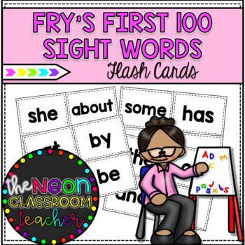 Preview of Fry's First 100 Sight Word Vocabulary Flashcards