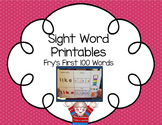 Fry's First 100 Sight Word Printables