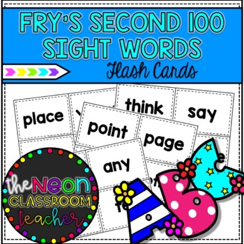 Preview of Fry's Second 100 Sight Word Vocabulary Flashcards