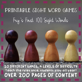 Fry's Sight Word Bundle: (Words #1-100) Ten Printable Games
