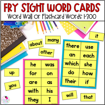 Preview of Sight Word Flash Cards - Word Wall - Fry Words 1-300