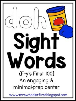 Preview of First Grade Sight Words: Play-Doh Mats Activity