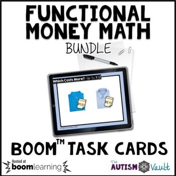 Preview of Fuctional Money Math BOOM™ Task Cards Bundle