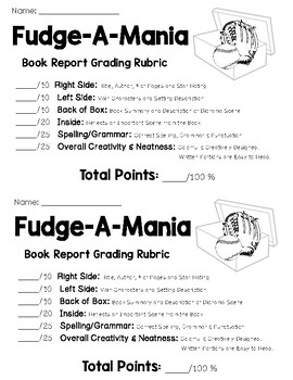 fudge a mania book report