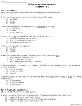 toefl free quizzes and Vocabulary Mania a Fudge (Chapters Test Comprehension