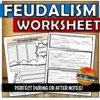 Preview of Feudal Europe PowerPoint Graphic Organizer or Worksheet