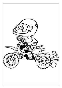 printabale mountain bike coloring pages