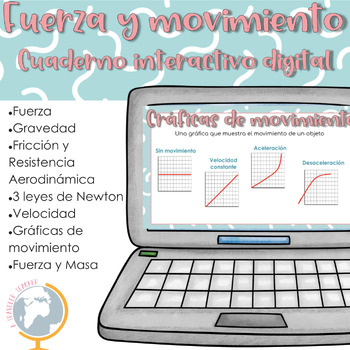 Preview of Fuerza y Movimiento Cuaderno Interactivo Digital