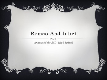 Preview of Full ( 5 Act ) Romeo and Juliet for Beginner ESL
