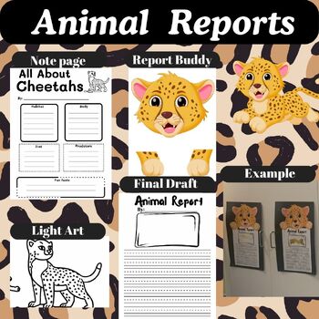 Preview of Full Animal Report and Writing Buddy Bundle