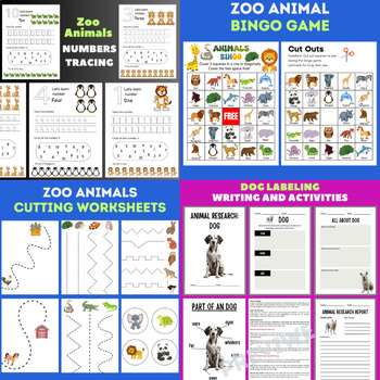 Preview of Full Animals Bundle - Informative Writing + Activities