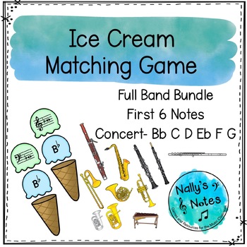 Preview of Full Band Ice Cream Matching Game BUNDLE