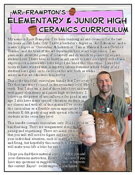 Preview of Full Ceramics Handbuilding Curriculum for Elementary to Junior High