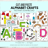 Full Colored Alphabet Cut and Paste Craft Templates