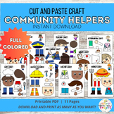 Full Colored Community Helper Cut and Paste Craft Templates