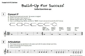 Preview of Full Concert Band Warm-up - "Build Up for Success" for Middle School Band